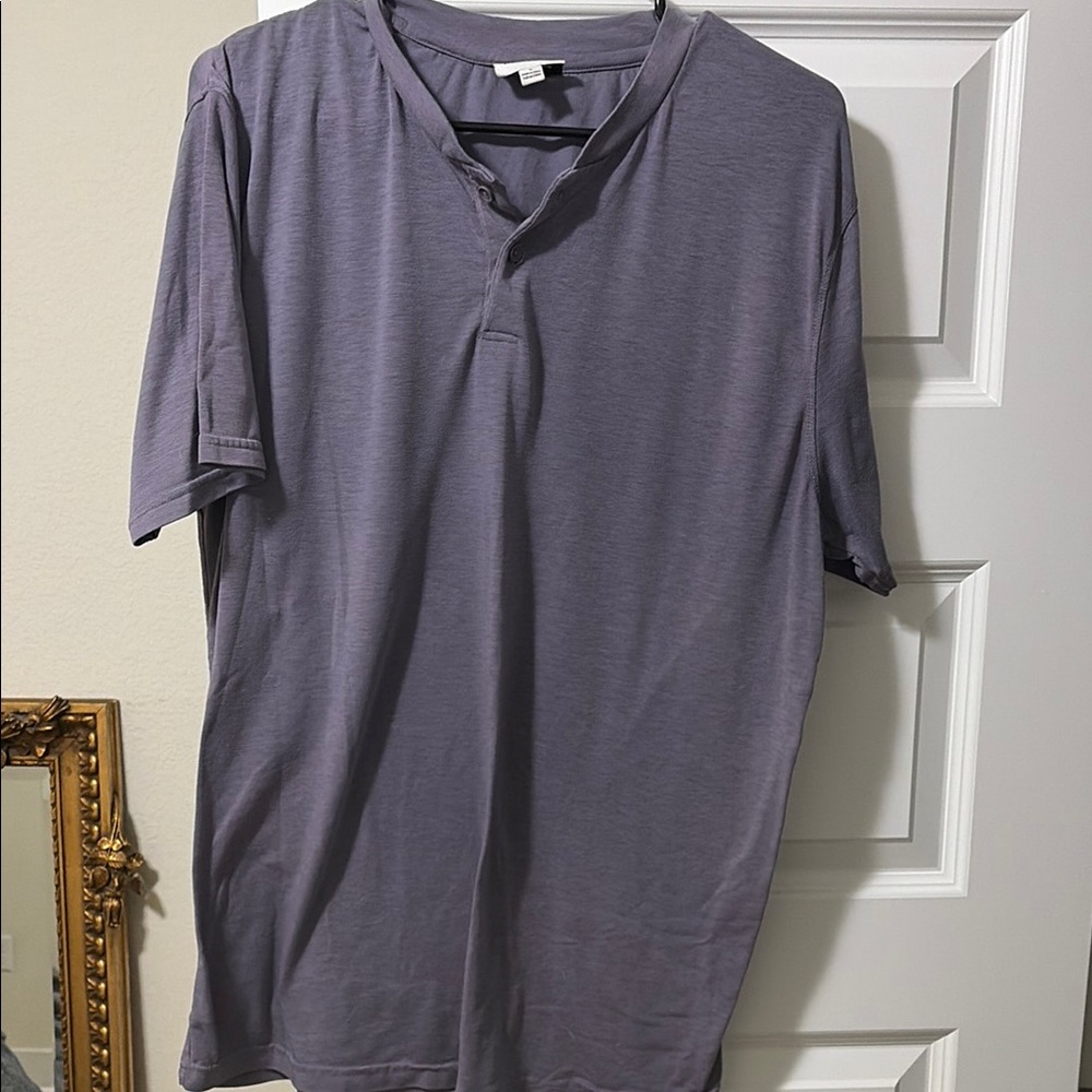 Men's Purple Henley Shirt